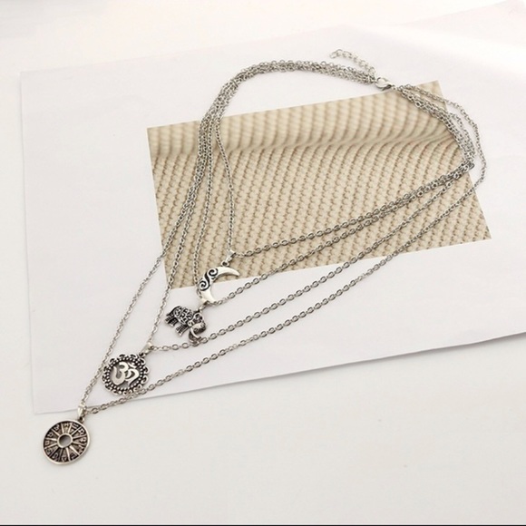 Multi—Layered Om Necklace With Vintage Style - Picture 6 of 7